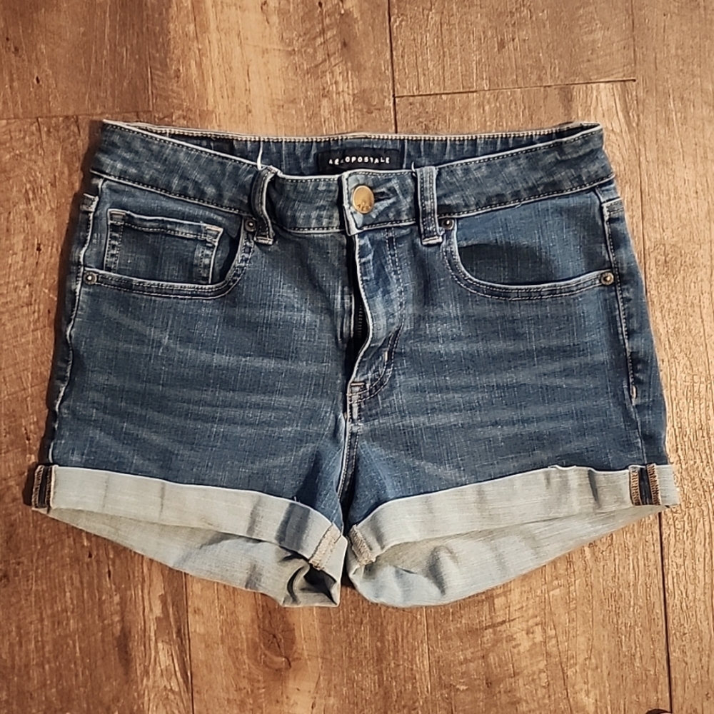 Aeropostle denim short.  Size 6.  Stretchy material.
